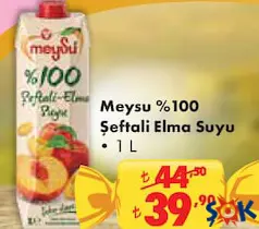 MEYSU %100 ŞEFTALİ ELMA SUYU 1 L MEYSU %100 ŞEFTALİ ELMA SUYU 1 L